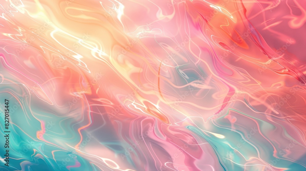 Poster a soft pastel abstract background with fluid, marble-like patterns.