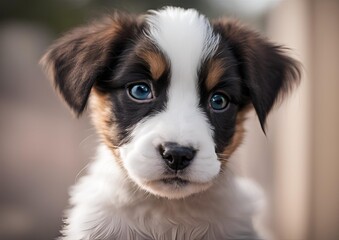 Adorable puppy gazing.