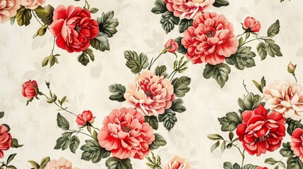 vintage wallpaper with flowers