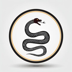 Naklejka premium snake symbol on a white background