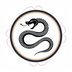 Obraz premium snake symbol on a white background