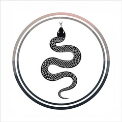 snake symbol on a white background