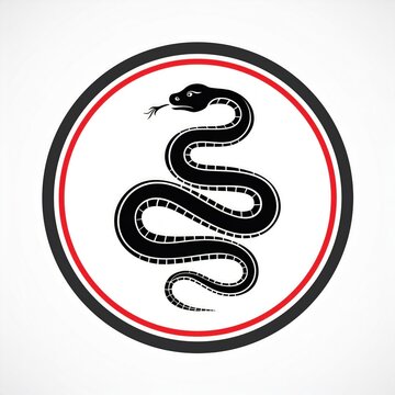 snake symbol on a white background