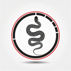 snake symbol on a white background