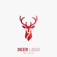 Deer logo icon illustration design vector