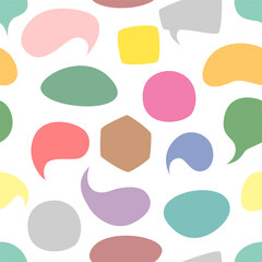 Vector seamless pattern with speech bubbles. Design for wallpaper, wrapping, stationery, textile.