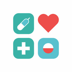 Fototapeta premium medical equipment logo icon