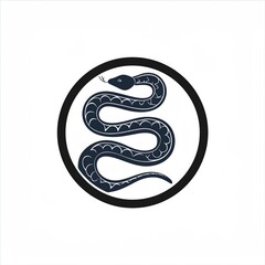 Obraz premium chinese zodiac year of the snake, chinese new year, chinese new year, logo iconic snake, circel logo snake, red snake logo, wood snake chinese new year symbol, logo red snake cool