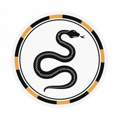 Naklejka premium chinese zodiac year of the snake, chinese new year, chinese new year, logo iconic snake, circel logo snake, red snake logo, wood snake chinese new year symbol, logo red snake cool