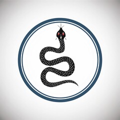 Obraz premium chinese zodiac year of the snake, chinese new year, chinese new year, logo iconic snake, circel logo snake, red snake logo, wood snake chinese new year symbol, logo red snake cool