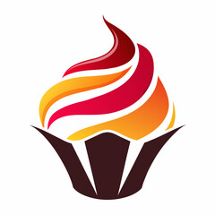 Cupcake abstract logo icon vector illustration 