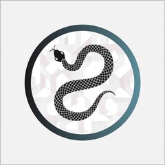 Obraz premium chinese zodiac year of the snake, chinese new year, chinese new year, logo iconic snake, circel logo snake, red snake logo, wood snake chinese new year symbol, logo red snake cool