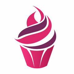 Cupcake abstract logo icon vector illustration 