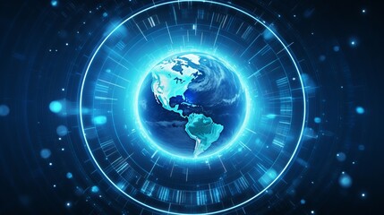 Dynamic world map animation: futuristic technology concept for global business.

