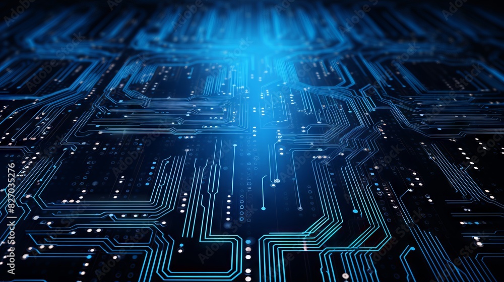 Poster high-tech futuristic circuit board texture background with digital data and engineering electronic m