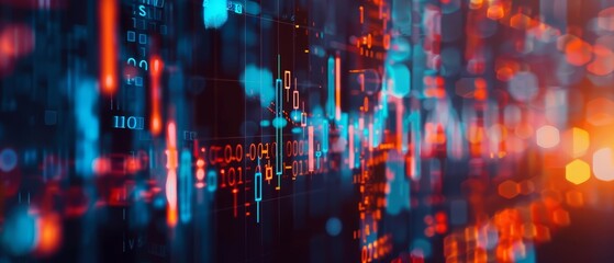 The complex financial world is unraveled in a close up of market graphs and currency symbols