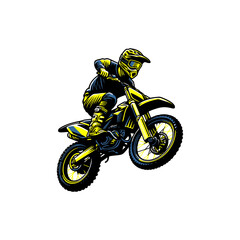 man riding motocross jumping freestyle sport racing