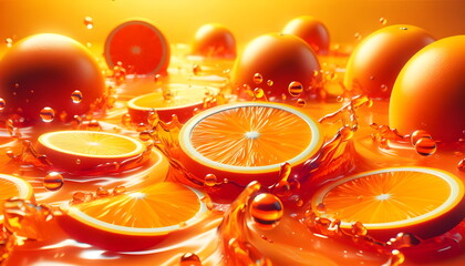 Refresh your projects with this vibrant, high-resolution image featuring an assortment of succulent fruits immersed in crystal clear water. 