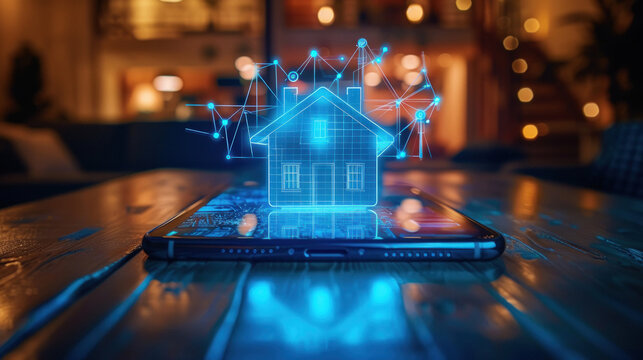 house icon on the smartphone