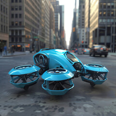 Cerulean Blue Electric Personal Air Vehicle: Transforming Urban Mobility