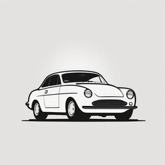 Obraz premium retro car illustration, retro car background, retro car design, illustration of a car, logo car, icon car, symbol card
