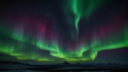 beautiful and peaceful view of the aurora