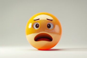 Fototapeta premium Realistic photograph of a complete Emoji and emoticons,solid stark white background, focused lighting