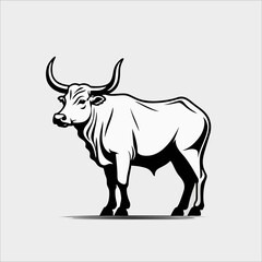 bull animal vector illustration