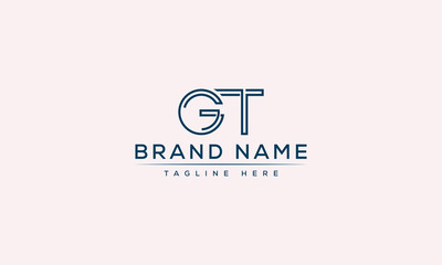 Logo design letter GT . Elegant modern. Vector template.
