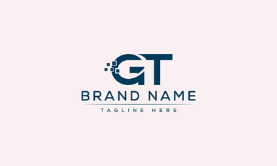 Logo design letter GT . Elegant modern. Vector template.