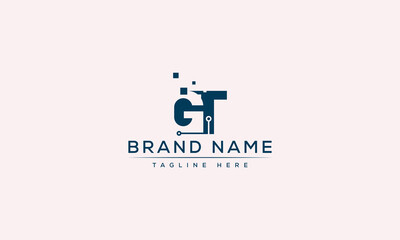 Logo design letter GT . Elegant modern. Vector template.