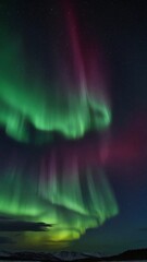 Fototapeta premium beautiful and peaceful view of the aurora
