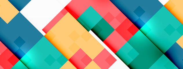 Dynamic colorful squares background. Vector Illustration For Wallpaper, Banner, Background, Card, Book Illustration, landing page