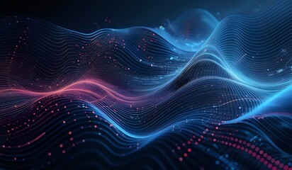 Digital backdround ideal for technological operations, neural networks, AI, data transmission and encryption, digital archives, audio and visual representations, scientific research