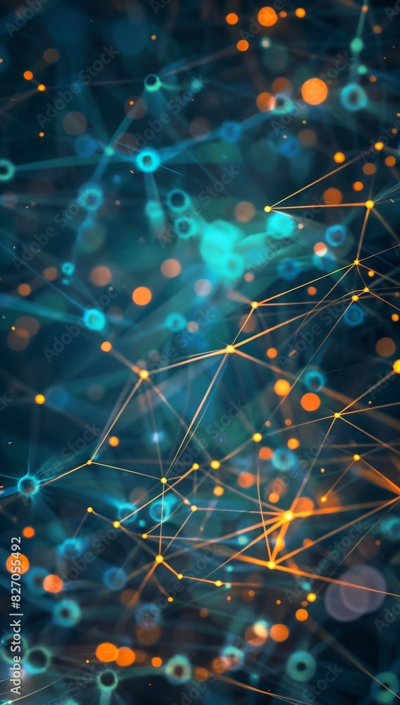 Poster data-driven innovation: futuristic network of interconnected nodes fostering community collaboration