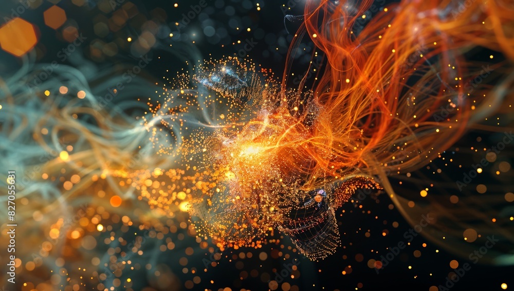 Poster Dynamic Particle Simulation Unveiling Patterns in the Digital Cloud - Data Analysis of Complex Systems