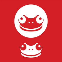 toad head logo design icon