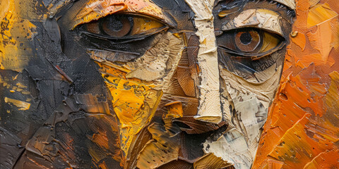 Surrealistic Oil Painting In Cubist Style For Design Created Using Artificial Intelligence