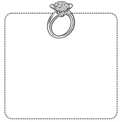 Blank stamp variations for design purposes: plain, with diamonds scattered across the border, or featuring a single diamond in the center