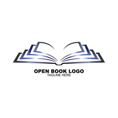 Open education book logo vector image symbol design illustration. Simple book icons, modern books and colorful sheets for more interesting design, science and knowledge