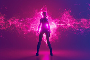 3d game character cartoon portrait glow effect 3d background isolated