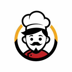 Chef mascot logo design vector art illustration. Restaurant Use as food delivery service design.
