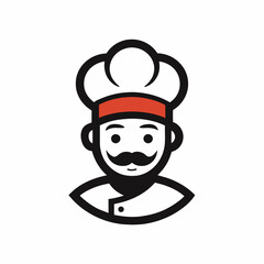 Chef mascot logo design vector art illustration. Restaurant Use as food delivery service design.