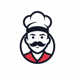Chef mascot logo design vector art illustration. Restaurant Use as food delivery service design.