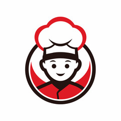 Chef mascot logo design vector art illustration. Restaurant Use as food delivery service design.