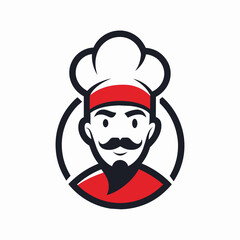 Chef mascot logo design vector art illustration. Restaurant Use as food delivery service design.