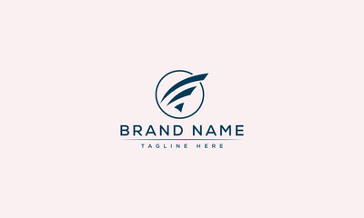 Logo design letter F . Elegant modern. Vector template.