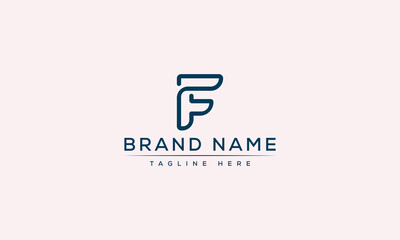 Logo design letter F . Elegant modern. Vector template.