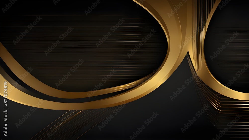 Aufkleber vector modern simple design, elegant modern gold line background, abstract gold lines on black, abst