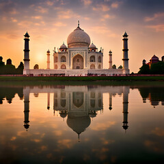 Floating Taj Mahal Agra new Dehli India